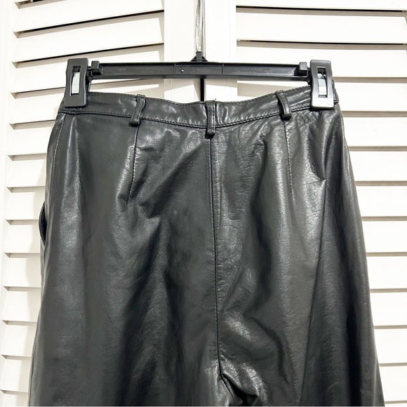 Vintage 100% Black Leather Lord & Taylor High Rise Tapered Pants - Picture 7 of 8